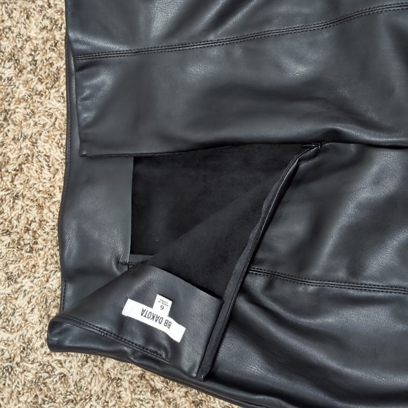 BB Dakota Girl Crush black faux vegan leather high waisted above the knee skirt - Picture 10 of 11